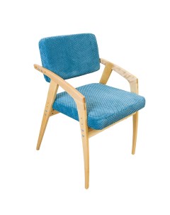 Кресло стул Бруно велюр голубой Робин wood