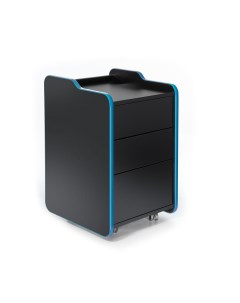 Тумба для игрового компьютерного стола CASE 40 с ящиками черно синий Vmmgame