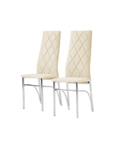 Комплект стульев Малибу 2шт каркас хром бренди 03 ромб Линоторг