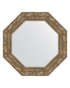 Зеркало в раме 60x60см BY 7338 виньетка античная латунь Evoform