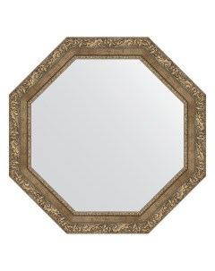 Зеркало в раме 75x75см BY 3783 виньетка античная латунь Evoform