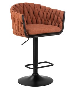 Барный стул LEON D0000000000000003640 черный оранжевый Лого-м