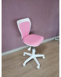 Кресло компьютерное детское Бамба W на белом пластике розовое Фабрикант