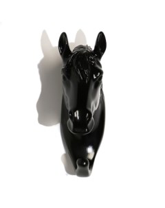 Декор настенный вешалка Конь 12 x 3 8 см чёрный Nobrand