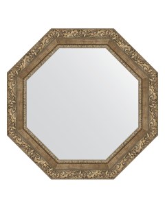Зеркало в раме 65x65см BY 3782 виньетка античная латунь Evoform