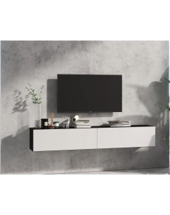 Тумба под телевизор НК мебель Somero V черный матовый белый матовый 180 2х38х30 2 см Нк-мебель