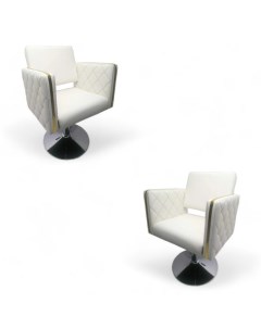 Парикмахерское кресло Лотос II Белый Гидравлика диск 2 кресла Мебель бьюти