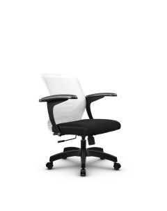 Кресло компьютерное SU M 4 подл 160 осн 001 Белый Черный Метта
