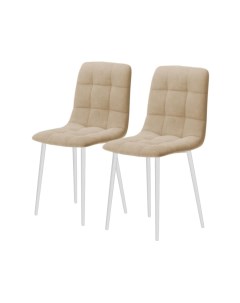 Комплект стульев Чили 2шт бренди 04 каркас белый Линоторг