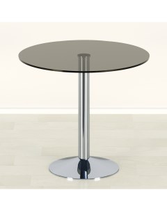 Стеклянный стол Троя 18 серый хром D75 Mebel apartment