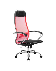 Кресло компьютерное МЕТТА 4 MPRU подл 131 осн 003 Красный Красный Метта