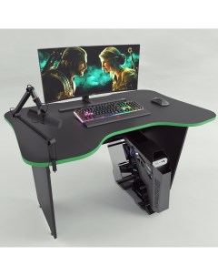 Игровой компьютерный стол Fly черно зеленый Myxplace