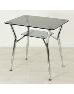 Кухонный стол Квадро 10 серый хром 1200х700 Mebel apartment
