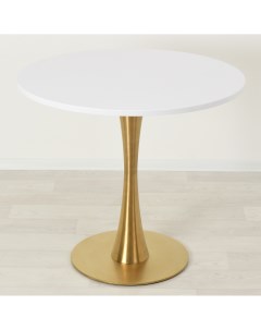 Кухонный стол Tulip 18 белый золото D75 Mebel apartment