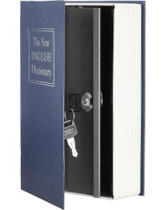 Механический сейф книга для денег и документов синий Urm