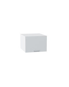 Навесной шкаф горизонтальный 510 МС МЕМФИС МДФ Белый Атласный серый Ф83 Сурская мебель