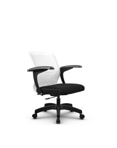 Кресло компьютерное SU M 4 подл 160 осн 005 Белый Черный Метта