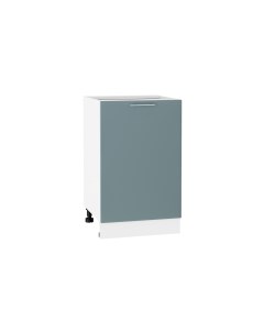 Напольный шкаф 500 с 1 ой дверцей МС Валерия МДФ цвет Белый Лагуна софт Ф30 Сурская мебель