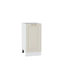 Напольный шкаф 400 с 1 ой дверцей МС Ницца МДФ цвет Белый Кварц Софт Ф20 Сурская мебель