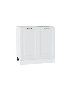 Напольный шкаф 800 с 2 мя дверцами МС Ницца МДФ цвет Белый Айленд СофтФ50 Сурская мебель