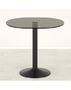 Стеклянный стол Троя 23 серый черный 700х600 Mebel apartment