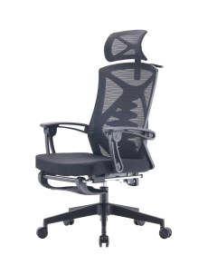 Офисное кресло с подножкой Черное 13560 Luxalto