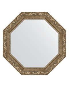 Зеркало в раме 70x70см BY 7339 виньетка античная латунь Evoform