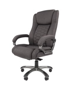 Кресло VT_EChair 641 TC ткань серый пластик серый Easy chair
