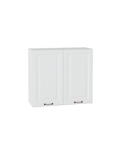 Навесной шкаф 800 с 2 мя дверцами МС Ницца МДФ цвет Белый Айленд СофтФ50 Сурская мебель