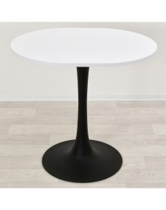 Кухонный стол Tulip 23 белый черный 800х650 Mebel apartment