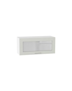 Навесной шкаф горизонтальный 800 МС Валерия МДФ цвет Белый Альбион софт Ф88 Сурская мебель