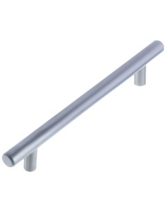 Ручка рейлинг мебельная 128 мм цвет матовый хром надежный металл с матовым покрытием у Leto