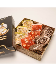 Рахат лукум ассорти шоколад каймак фисташки мандарин фундук 500 г Лавочка султана