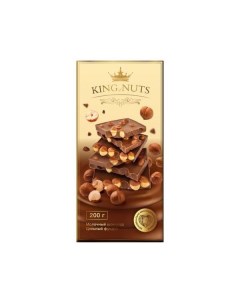 Шоколад King Of Nuts белый с целым фундуком 200 г Konfesta