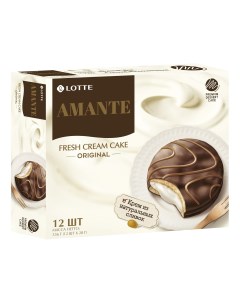 Пирожное глазированное со сливочной прослойкой Amante 336 г Lotte