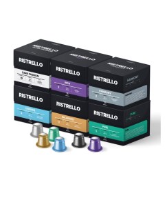 Набор из 6 видов кофе разной степени обжарки 6 упаковок Ristrello