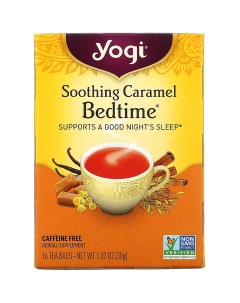 Чай в пакетиках Bedtime Успокаивающая карамель 16 пакетиков Yogi tea