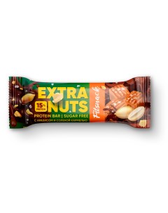 Протеиновый батончик Extra Nuts Арахис и соленая карамель 12 шт по 45 г Fitsnack