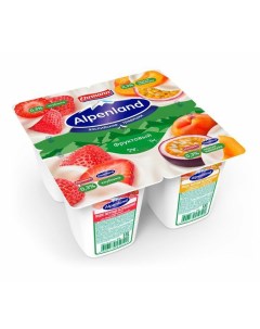 Йогуртный продукт клубника персик маракуйя 0 3 БЗМЖ 95 г Alpenland