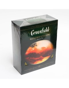 Чай черный golden ceylon 100 пакетиков по 2 г Greenfield