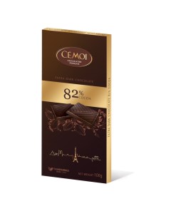 Горький шоколад 82 какао 100г Cemoi