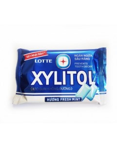 Xylitol fresh mint жевательная резинка освежающая мята блистер 11 6 гр Lotte