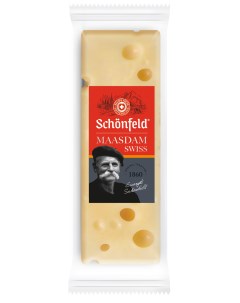 Сыр полутвердый Swiss Maasdam 48 150 г Schonfeld