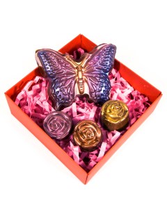 Шоколадный набор Бабочка с цветами 100 г Ichoco