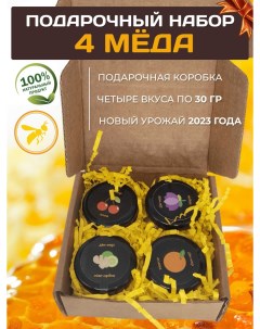 Подарочный набор меда Ассорти 4 шт по 30 г Медведко