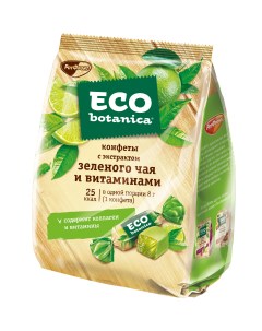 Конфеты с экстрактом зеленого чая и витаминами 200 г Eco botanica