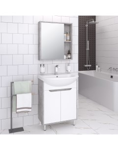 Мебель для ванной Эко 60 серый бетон Runo