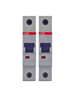 Автоматический выключатель S201 1P 25А тип C 6 кА 220 В на DIN рейку Abb