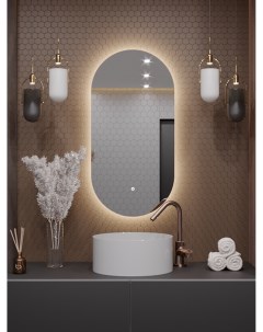 Зеркало для ванной OLV 110 60 с нейтральной LED подсветкой и подогревом Slavio maluchini