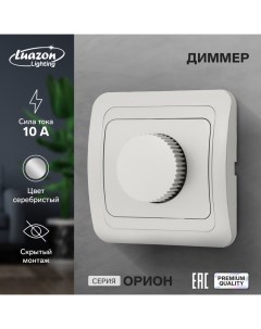 Диммер Орион 10 А скрытый серебристый Luazon lighting